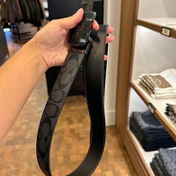 NEW COACH Plaque Buckle Cut To Size Reversible Belt 38 mm - Picture 7 of 7